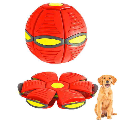 GORGOU Pet Toy Flying Saucer Ball for Dog- Light OwowPet Magic Ball Dog Toy Balls Interactive Herding Decompression Pet Toys for Kids Outdoor (Red) GORGOU Pet Toy Flying Saucer Ball for Dog- Light OwowPet Magic Ball Dog Toy Balls Interactive Herding Decompression Pet Toys for Kids Outdoor (Red)
