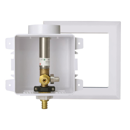 GUOFIS Icemaker Outlet Box with Water Hammer Arrestor,1/2 Inch Crimp PEX Inlet and 1/4 Inch OD Compression Outlet Connection Ice Maker Boxes,Refrigerator Water Line Kit