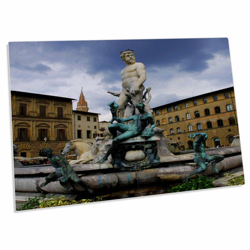 3dRose EvaDane - Images - Piazza. Roman Statue. - Desk Pad Place Mats (dpd-194373-1)