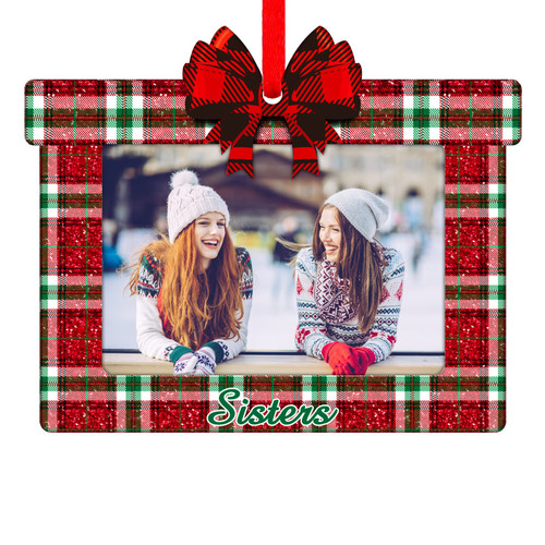 WaaHome Picture Frame Sisters Christmas Ornaments 2023, Side by Side Or Miles Apart Sisters are Always Close at Heart Ornaments for Christmas Tree Decorations, Christmas Sister Gifts from Sister WaaHome Picture Frame Sisters Christmas Ornaments 2023, Side by Side Or Miles Apart Sisters are Always Close at Heart Ornaments for Christmas Tree Decorations, Christmas Sister Gifts from Sister