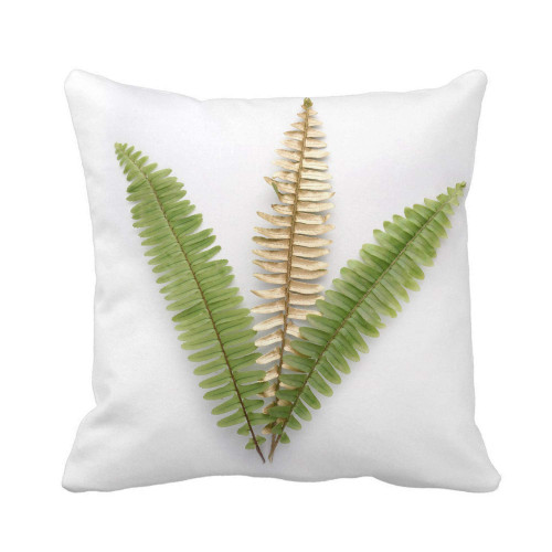 Awowee Throw Pillow Cover Yellow Golden and Green Leaf for Wedding Valentines Day 16x16 Inches Pillowcase Home Decorative Square Pillow Case Cushion Cover