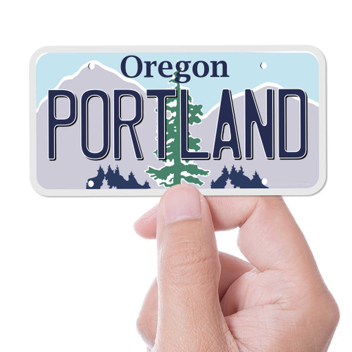 Portland OR License Plate Sticker for Hydroflask, PDX Decals for Laptop, Pacific Northwest Oregon Bumper Stickers