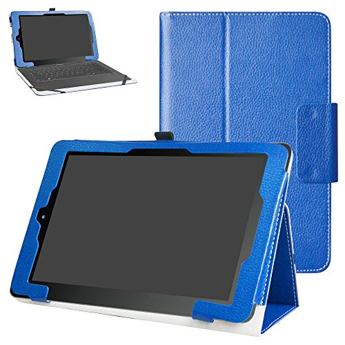 RCA 10 Viking Pro/Viking II/Cambio W101 V2 Case,Mama Mouth PU Leather Folio Stand Cover for 10 inch RCA 10 Viking Pro/Viking II/Cambio W101 (V2) 10.1" 2-in-1 Tablet,Dark Blue