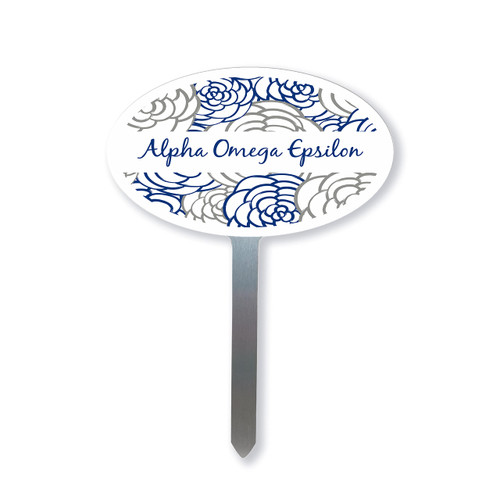 Alpha Omega Epsilon Sorority Garden Yard Sign Oval Outdoor Decoration (Alpha Omega Epsilon 6)