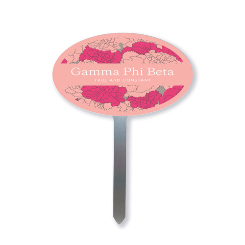 Gamma Phi Beta Sorority Garden Yard Sign Oval Outdoor Decoration (Gamma Phi Beta 5)