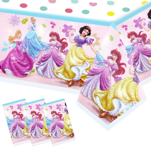 3Pcs Princess Party Decorations Tablecloths, Princess Birthday Decorations Princess Tablecloths Disposable Plastic Tablecloths for Princess Themed Girls Party Supplies 3Pcs Princess Party Decorations Tablecloths, Princess Birthday Decorations Princess Tablecloths Disposable Plastic Tablecloths for Princess Themed Girls Party Supplies