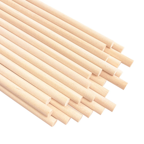 KTOJOY 25PCS Dowel Rods Wood Sticks Wooden Dowel Rods - 1/4 x 12 Inch Precut Dowels for Crafting, Hardwood Dowel Rod Assortment, Wooden Rod Sticks Doweling Rods, Cake Dowels for Tiered Cakes KTOJOY 25PCS Dowel Rods Wood Sticks Wooden Dowel Rods - 1/4 x 12 Inch Precut Dowels for Crafting, Hardwood Dowel Rod Assortment, Wooden Rod Sticks Doweling Rods, Cake Dowels for Tiered Cakes