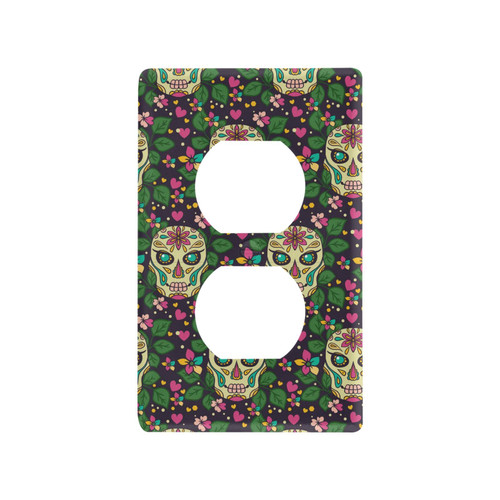 Dead Day Sugar Skull Halloween Electrical Outlet Cover Switch Plate Light Outlet Wall Plate Light Switch Plates Decorative for Home Office