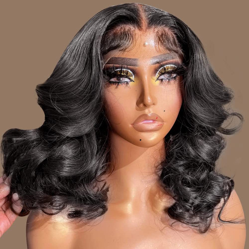 13X4X1 Bob Wig Human Hair Lace Front Wigs for Black Women Human Hair 13X4X1 T Part Bob Wig Human Hair 150% Density Glueless Wigs Human Hair Pre Plucked