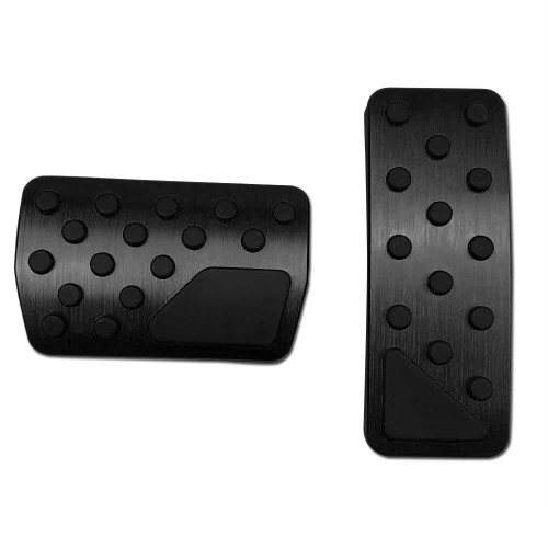 BOYOUS No Drilling Anti-Slip Brake and Accelerator Pedal Pads Aluminum Alloy Pedal Cover Set Fit for 2011-2020 Jeep Grand Cherokee Dodge Durango 2PCS(Black)