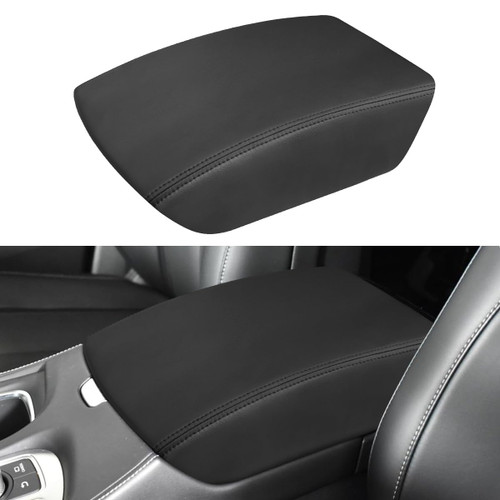 INTGET Car Center Console Armrest Cover for Infiniti QX60 Accessories 2022-2024 2023 Leather Arm Rest Box Lid Middle Console Seat Cover Protector (2022+, Black Stitches) INTGET Car Center Console Armrest Cover for Infiniti QX60 Accessories 2022-2024 2023 Leather Arm Rest Box Lid Middle Console Seat Cover Protector (2022+, Black Stitches)