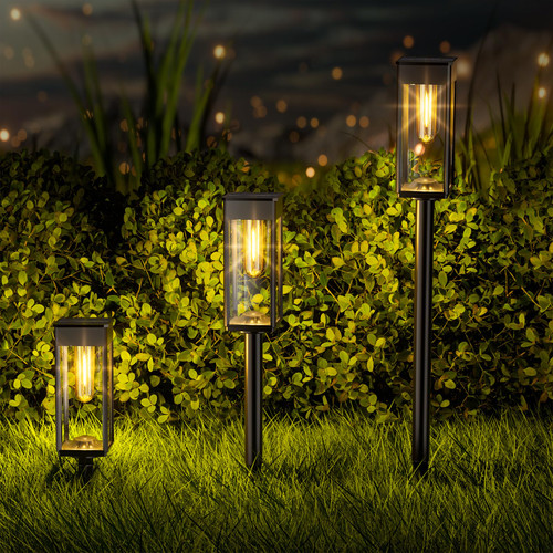 BITPOTT Solar Pathway Lights for Outside Garden,4 Pack Bright Garden Lights Solar Outdoor, Waterproof Solar Lights for Yard Patio Lawn Walkway Landscape Decor BITPOTT Solar Pathway Lights for Outside Garden,4 Pack Bright Garden Lights Solar Outdoor, Waterproof Solar Lights for Yard Patio Lawn Walkway Landscape Decor