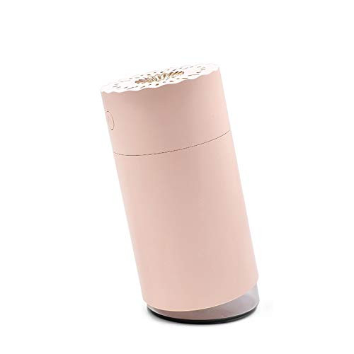Ultrasonic Cool Mist Air Humidifier USB Aromatherapy Essential Oil Diffuser with LED Light for Home Car Humidificador (Color : Pink)