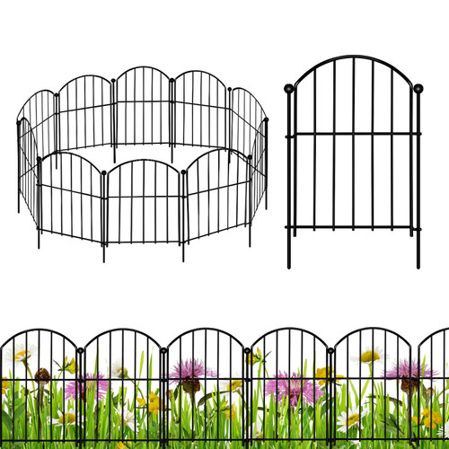 Xeeol Decorative Garden Fence 10 Panels, 10ft (L) x 17in (H) Rustproof Metal Wire Flower Bed Fencing Border for Yard, No Dig Animal Barrier for Dog Outside Outdoor Patio Decor Xeeol Decorative Garden Fence 10 Panels, 10ft (L) x 17in (H) Rustproof Metal Wire Flower Bed Fencing Border for Yard, No Dig Animal Barrier for Dog Outside Outdoor Patio Decor