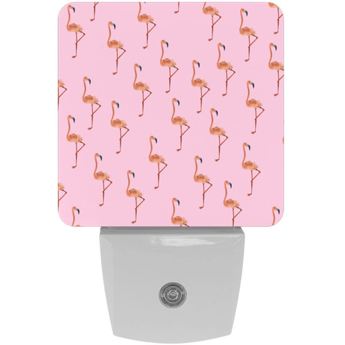 LLNSUPPLY 2 Pack Pink Flamingo LED Night Lights Plug into Wall with Dusk-to-Dawn Sensor for Kids Automatically Turn on and Off Night Light for Bedroom Hallway Kitchen and Stairs