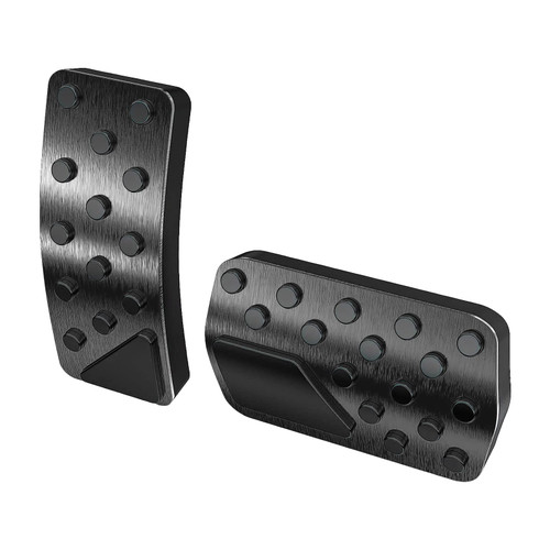 QODOLSI 2 Pack Aluminum Throttle Brake Pedal, No Drilling Brake Gas Pedal Cover, for 2011-2023 Jeep Grand Cherokee Dodge Durango Brake and Accelerator Trim Cover Kit (Black)