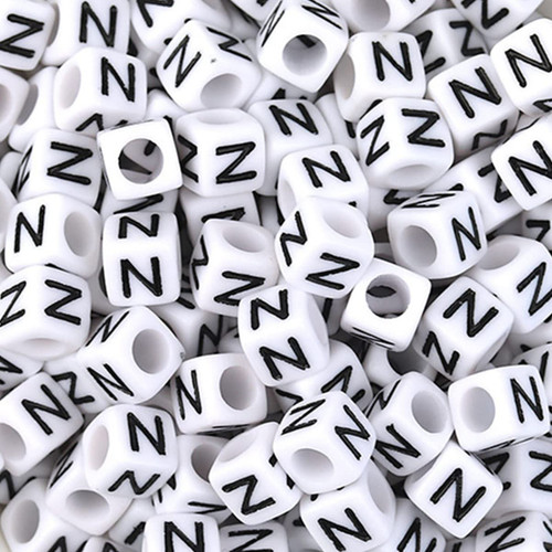 Bxwoum 100PCS Letter Beads White Cube Acrylic Alphabet Beads Letter N Beads for Jewelry Making Bracelets Necklaces 6X6mm(N-100PCS) Bxwoum 100PCS Letter Beads White Cube Acrylic Alphabet Beads Letter N Beads for Jewelry Making Bracelets Necklaces 6X6mm(N-100PCS)