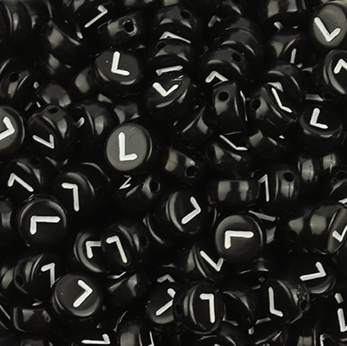 Bxwoum 100PCS Letter Beads 4x7mm Acrylic Alphabet Letter Beads Black Round Letter L Beads for Jewelry Making DIY Bracelets Necklaces(L-100PCS) Bxwoum 100PCS Letter Beads 4x7mm Acrylic Alphabet Letter Beads Black Round Letter L Beads for Jewelry Making DIY Bracelets Necklaces(L-100PCS)