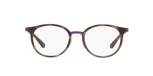 RAY-BAN RX6372M - 2956 EYEGLASSES Tortoise; Violet w/ Clear Demo Lens 50MM