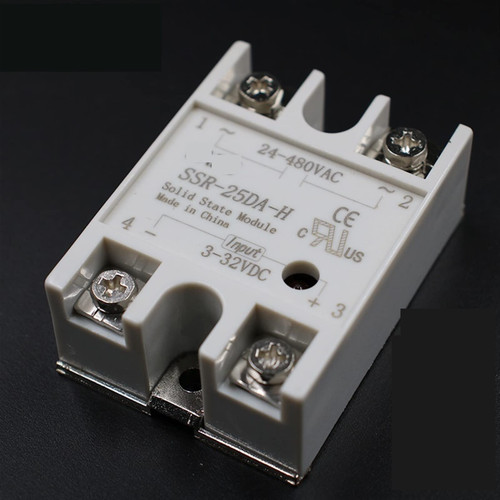 Solid State Relay SSR-25DA-H 25A SSR 25DA-H 3-32V DC to 90-480V AC Solid State Resistance Regulator 1Pcs
