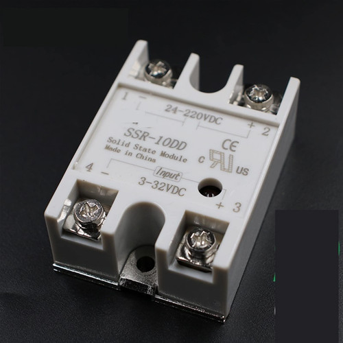 FOUNCY 1 Pcs Solid State Relay SSR-10DD 10A 3-32V DC Input to 24-220V DC SSR 10DD SSR-10 DD Industry Control