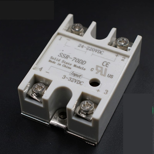 HASMI 1 Pcs Solid State Relay SSR-70DD 70A 3-32V DC Input to 24-220V DC SSR 70DD SSR-70 DD Industry Control