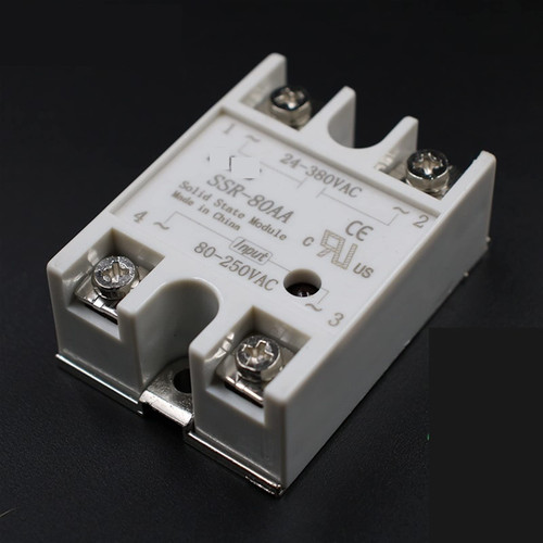 FOUNCY Solid State Relay Module SSR-80AA SSR-80 AA SSR 80A 80-250VAC Input to 24-380VAC Output Industry Control 1Pcs