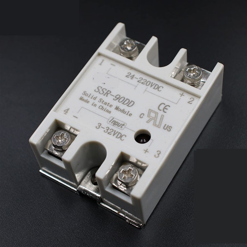 HASMI 1 Pcs Solid State Relay SSR-90DD 90A 3-32V DC Input to 24-220V DC SSR 90DD SSR-90 DD Industry Control