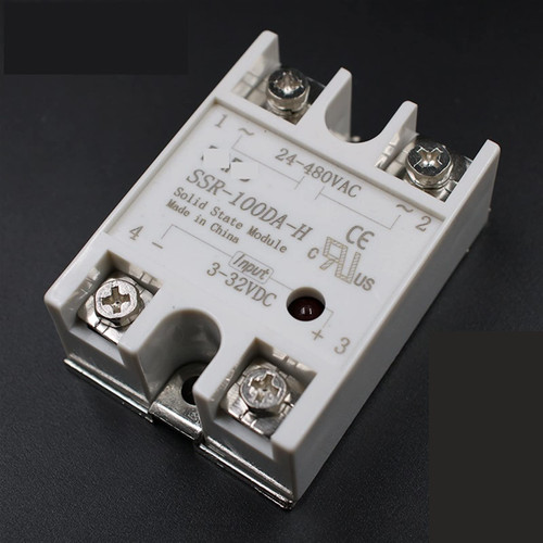 FOUNCY Solid State Relay SSR-100DA-H 100A SSR 100DA-H 3-32V DC to 90-480V AC Solid State Resistance Regulator 1Pcs