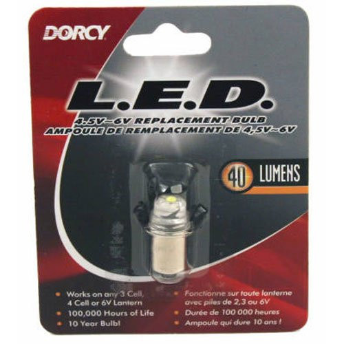 Dorcy 40-Lumen 4.5-6-Volt LED Replacement Bulb with 10-Year Lifespan, (41-1644)