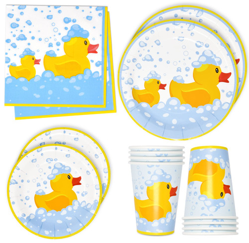 Duck Party Supplies Set 24 9" Plates 24 7" Plate 24 9 Oz Cup 24 Lunch Napkin for Yellow Ducks Rubber Ducky Bubble Bath Birthday Baby Shower Gender Reveal Pajama Party Disposable Tableware Decor Duck Party Supplies Set 24 9" Plates 24 7" Plate 24 9 Oz Cup 24 Lunch Napkin for Yellow Ducks Rubber Ducky Bubble Bath Birthday Baby Shower Gender Reveal Pajama Party Disposable Tableware Decor