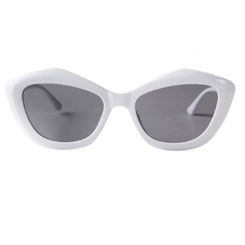 SDINM White Cat Eye Sunglasses for Women, Trendy Womens White Sun Glasses Shades UV400 Protection