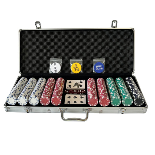 SEETOOOGAMES Poker Chips Set with Case- 500PCS 11.5G Casino Poker Chips with Aluminum Poker Case, Great for Poker Texas Holdem Blackjack Game Nights