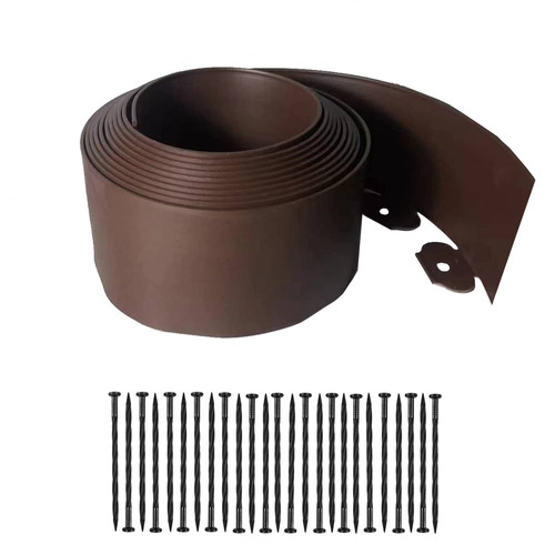 Landscape Edging Kit,20FT Plastic No Dig Garden Edging with 25 Stakes,4.5 Inch Tall Lawn Edging for Yard,Lawn,Flower Gardens Border Landscape Edging Kit,20FT Plastic No Dig Garden Edging with 25 Stakes,4.5 Inch Tall Lawn Edging for Yard,Lawn,Flower Gardens Border