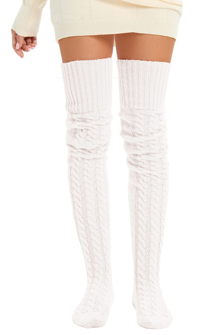 SherryDC Women's Cable Knit Thigh High Socks Leg Warmers Extra Long Over Knee High Boot Stockings SherryDC Women's Cable Knit Thigh High Socks Leg Warmers Extra Long Over Knee High Boot Stockings