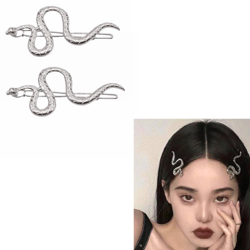Silver Snake Hair Clip for Women Snake Hair Barrettes Metal Snake Clips Hair Accessories for Women Girls Punk Hairpins 2Pcs Snakes Hair Pins for Halloween Costumes Cosplay Silver Snake Hair Clip for Women Snake Hair Barrettes Metal Snake Clips Hair Accessories for Women Girls Punk Hairpins 2Pcs Snakes Hair Pins for Halloween Costumes Cosplay