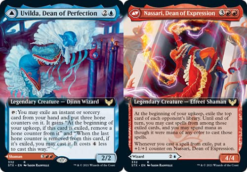 Magic: The Gathering - Uvilda, Dean of Perfection // Nassari, Dean of Expression - Foil - Extended Art - Strixhaven: School of Mages