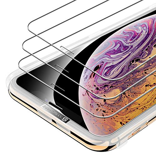 Syncwire iPhone Xs/X Screen Protector - [Face ID Protective Design] 3-Pack HD 9H Hardness Tempered Glass for iPhone Xs/X [Shatter-Proof, Bubble-Free, 3D-Touch]