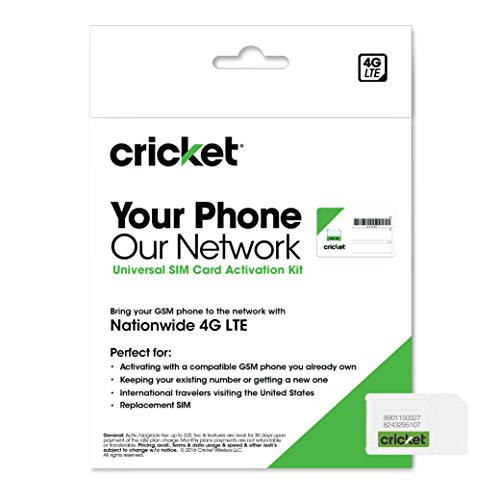 Cricket Wireless Complete Starter Pack: Nano SIM Card with Standard & Micro Adapters
