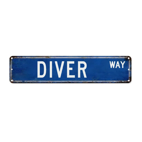 Diver Retro Metal Wall Sign Gift for Diver Metal Sign Iron Painting Profession Street Sign Men Cave Art Decorations Metal Sign for Front Porch Garden Outdoor Home Quality Sign Birthday Gift