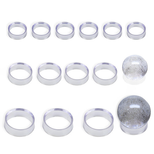 18 Pcs Baseball Display Stand, Acrylic Ring Display Stand Crystal Sphere Stand Clear Ring ball Sphere Stand Round Display Stand Golf Ball, Baseball, Tennis Ball, Spheres, Collections (6*Small,6* Medium,6* Large)