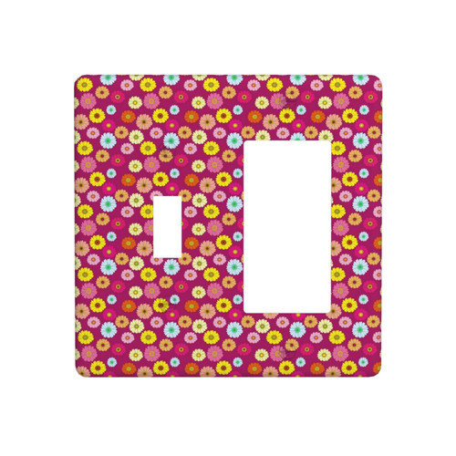 Toggle/Rocker Switch Wall Plate Combination Floral Pattern Replacement Receptacle Faceplates Outlet Cover
