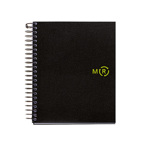 Miquelrius 4.5 X 6 A6 Recycled Wirebound Notebook, 4-subject Graph Paper, Black