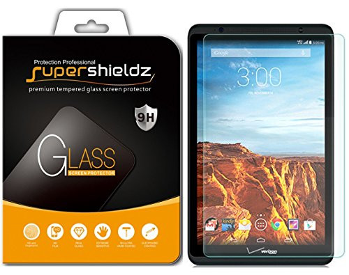 [2-Pack] Supershieldz for Verizon Ellipsis 8 Screen Protector, [Tempered Glass] Anti-Scratch, Anti-Fingerprint, Bubble Free, Lifetime Replacement Warranty