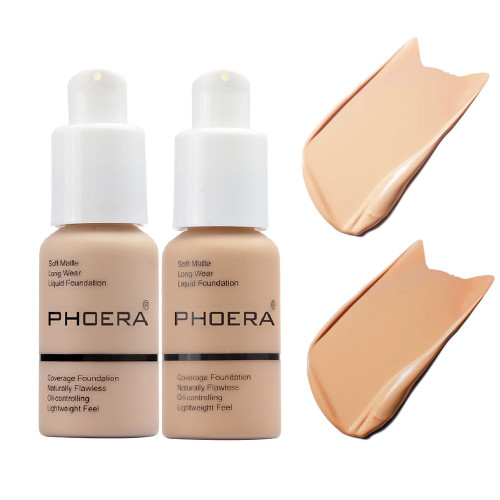 2 Pack PHOERA Foundation 102# Nude and 104# Buff Beige,Flawless Soft Matte Liquid Foundation 24 HR Oil Control Concealer Foundation Makeup. 2 Pack PHOERA Foundation 102# Nude and 104# Buff Beige,Flawless Soft Matte Liquid Foundation 24 HR Oil Control Concealer Foundation Makeup.