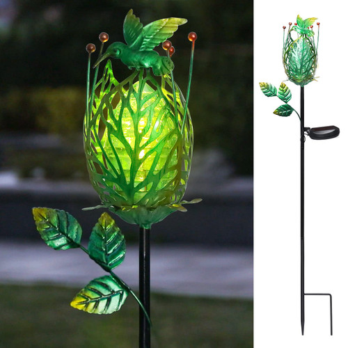 Solar Garden Lights Outdoor Decorative - Flower Solar Garden Stake Lights with Hummingbird Landscape Path Lights Waterproof Solar Pathway Lights for Garden, Lawn, Patio, Yard Decorative?Green? Solar Garden Lights Outdoor Decorative - Flower Solar Garden Stake Lights with Hummingbird Landscape Path Lights Waterproof Solar Pathway Lights for Garden, Lawn, Patio, Yard Decorative?Green?