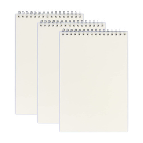 Songaa Spiral Notebook A5 3 Pack - Top Bound Hardcover Blank Journal Notebook for School and Office - 80 Sheets/160 Pages - College Ruled Spiral Bound Notebook with 80 GSM Thicken Paper 8.2" x 5.7"
