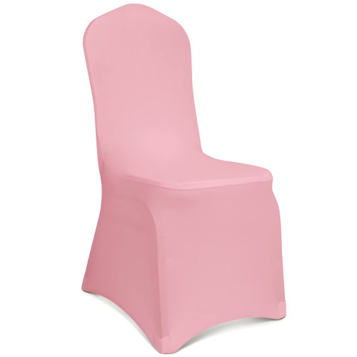 Babenest Spandex Chair Covers, 10PCS Upgraded Stretch Washable Fitted Banquet Chair Slipcovers, Universal Elastic Dining Room Chair Protector for Wedding Party Holiday Celebration (Dusty Pink)