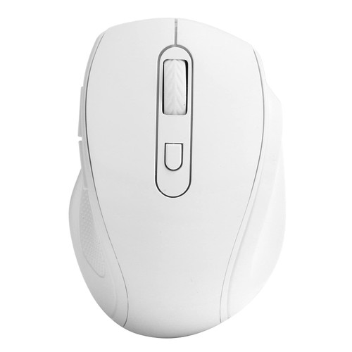 Limouyin Portable Wireless Mouse, 2.4G OfficeGaming Ergonomic Mice, 1600 DPI, 6 Buttons Mobile Mouse Optical Mice with USB Receiver for Notebook Desktop Computer(White)