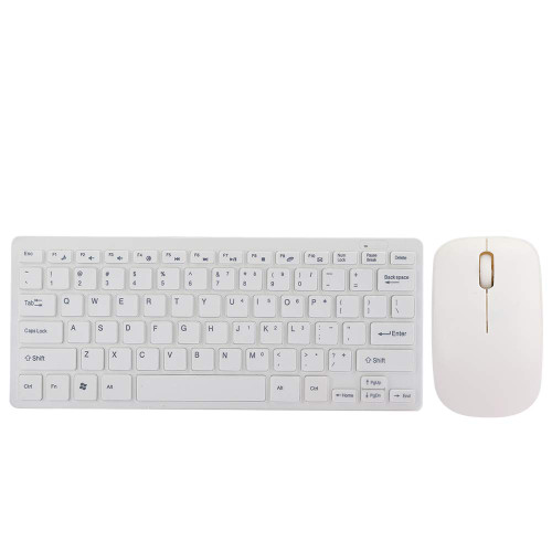 Vbestlife Mute Keyboard and Mouse Combo,2.4G Wireless Keyboard Mouse Set with Keypad Protector USB Receiver for Notebook Office Gaming Plug and Play(white)